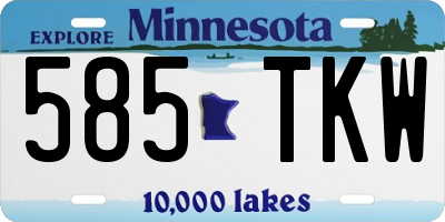 MN license plate 585TKW