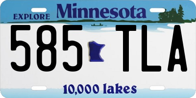MN license plate 585TLA