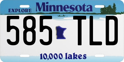 MN license plate 585TLD