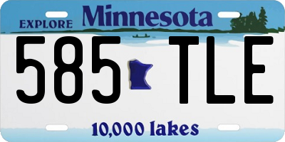 MN license plate 585TLE