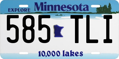 MN license plate 585TLI