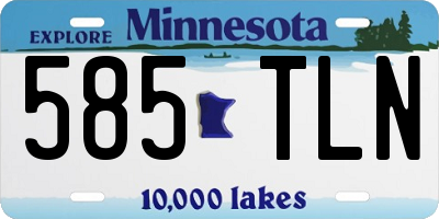 MN license plate 585TLN