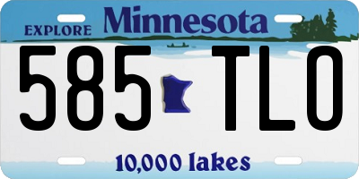 MN license plate 585TLO