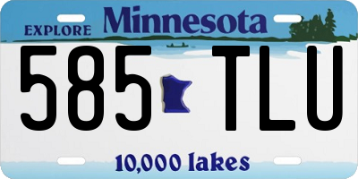 MN license plate 585TLU