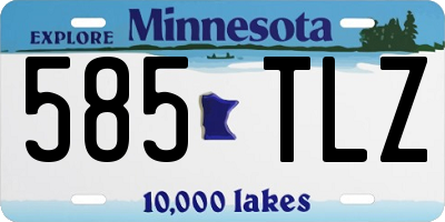 MN license plate 585TLZ