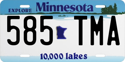 MN license plate 585TMA