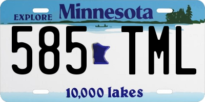MN license plate 585TML