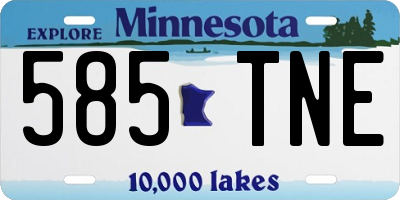 MN license plate 585TNE