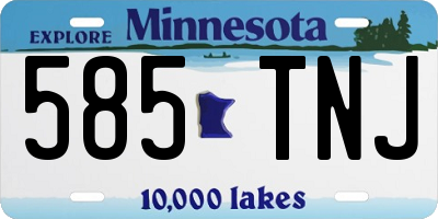 MN license plate 585TNJ