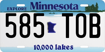 MN license plate 585TOB