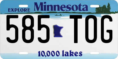 MN license plate 585TOG