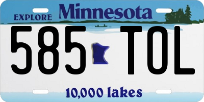 MN license plate 585TOL