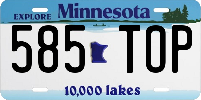MN license plate 585TOP