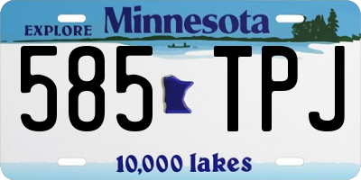 MN license plate 585TPJ