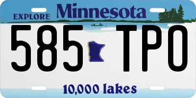MN license plate 585TPO