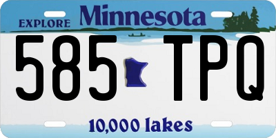 MN license plate 585TPQ