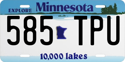 MN license plate 585TPU