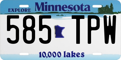 MN license plate 585TPW