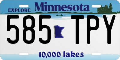 MN license plate 585TPY