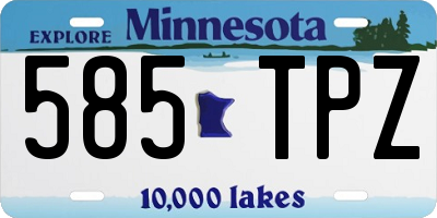 MN license plate 585TPZ