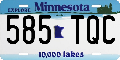 MN license plate 585TQC