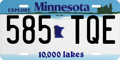 MN license plate 585TQE