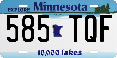 MN license plate 585TQF