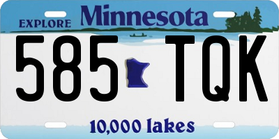MN license plate 585TQK