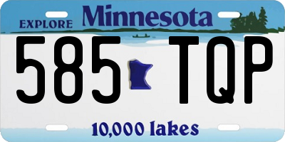 MN license plate 585TQP