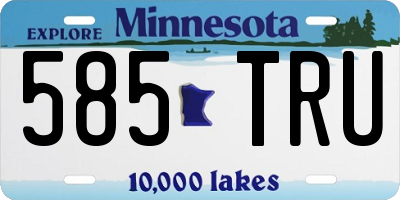 MN license plate 585TRU