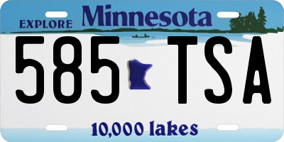 MN license plate 585TSA