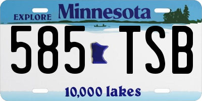 MN license plate 585TSB