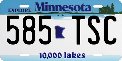 MN license plate 585TSC