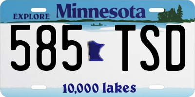 MN license plate 585TSD