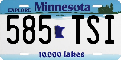 MN license plate 585TSI