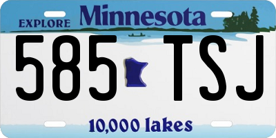 MN license plate 585TSJ