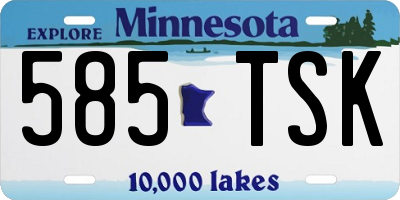 MN license plate 585TSK