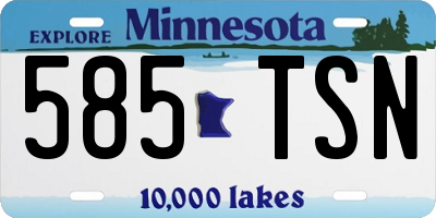 MN license plate 585TSN