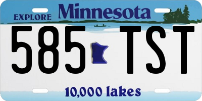 MN license plate 585TST