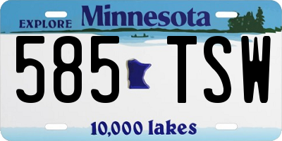 MN license plate 585TSW