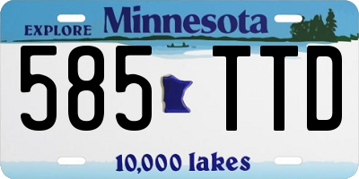 MN license plate 585TTD