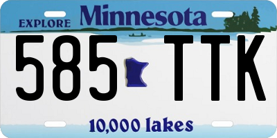 MN license plate 585TTK