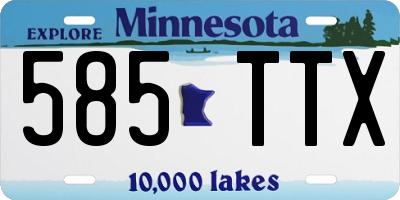 MN license plate 585TTX