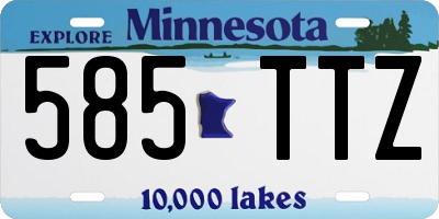 MN license plate 585TTZ
