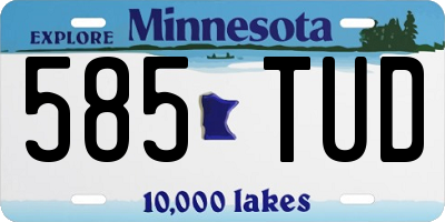 MN license plate 585TUD