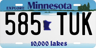 MN license plate 585TUK