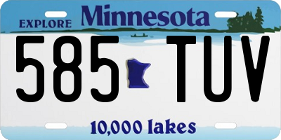 MN license plate 585TUV
