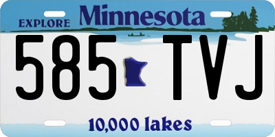 MN license plate 585TVJ