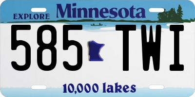 MN license plate 585TWI