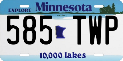 MN license plate 585TWP